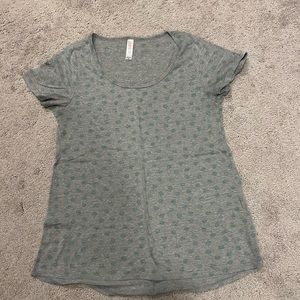 Gray and Green Polka Dot LuLaRoe Classic Tee XS